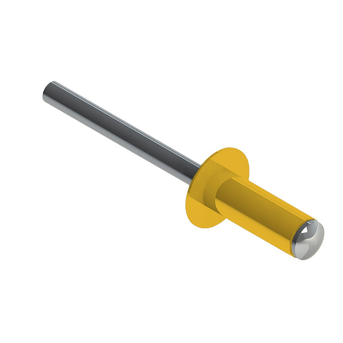 Заклёпка вытяжная Daxmer 3,2х8,0 RAL 1018 (1000шт) нерж/нерж