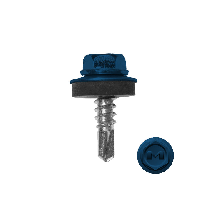 Саморез по металлу Daxmer 5,5х19 (250шт) сверло №3 RAL 5019