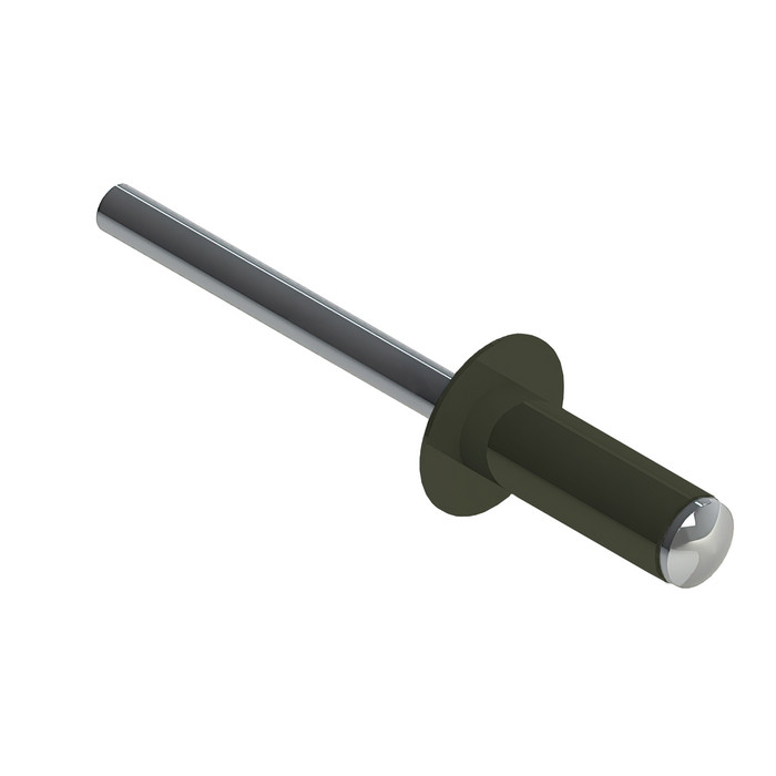 Заклёпка вытяжная Daxmer 4,0х10 RAL 6003 (750шт) сталь/сталь