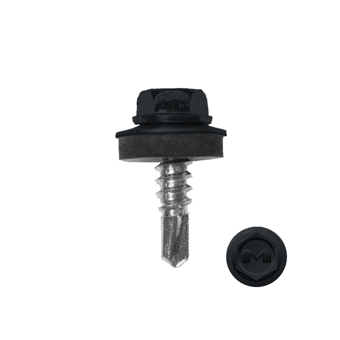 Саморез по металлу Daxmer 5,5х19 RAL 7016 (250) сверло №3