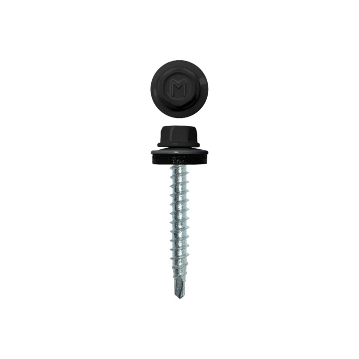 Саморез кровельный Daxmer 4,8х29 RAL 9005 (250) сверло №1