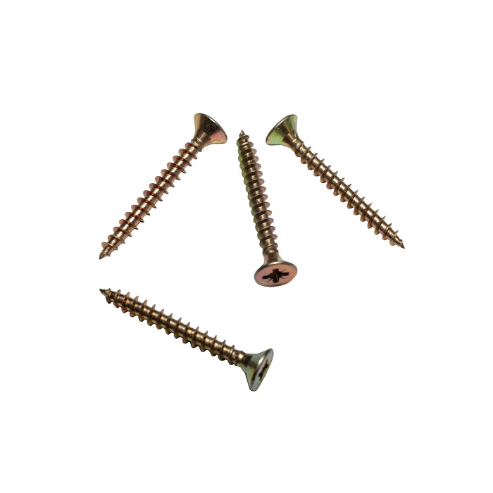 Саморез для крепления ступеней ДПК (Pz 6,0х40) желтый цинк, упаковка 200 шт