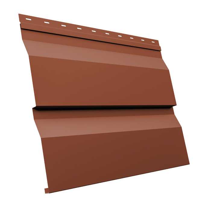 Металлический сайдинг Grand Line Корабельная Доска XL 0.5 мм Satin Мatt RAL 8004 терракота